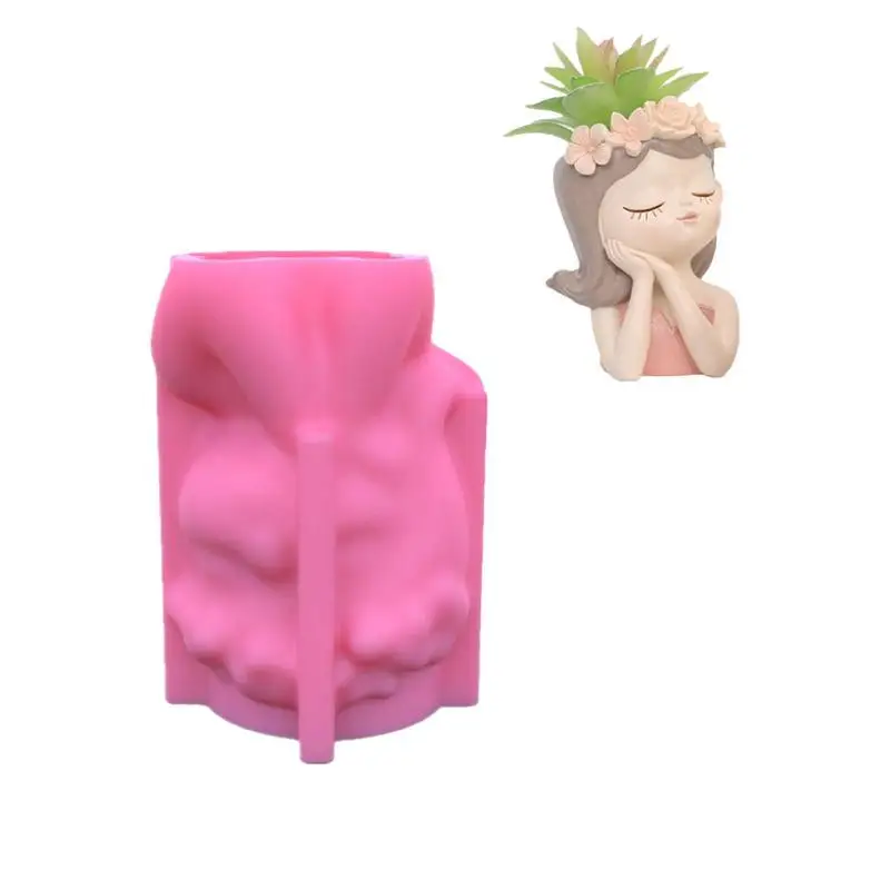 

Creative Cute Girl Mold Ceramic Flower Pot Succulent Planter Crafts Vase Home Decoration Gift