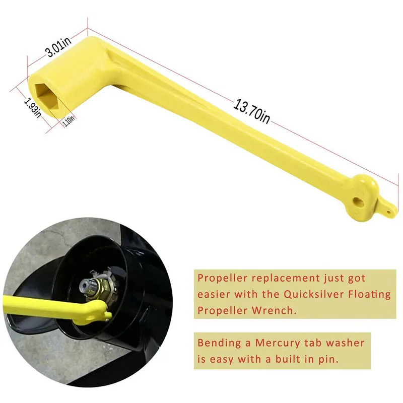YMT Boat Tools 91-859046Q4 Polymer Propeller Wrench 1-1/16" Nut Wrench for Mercury Mercruiser Rustproof Plastic (27mm)