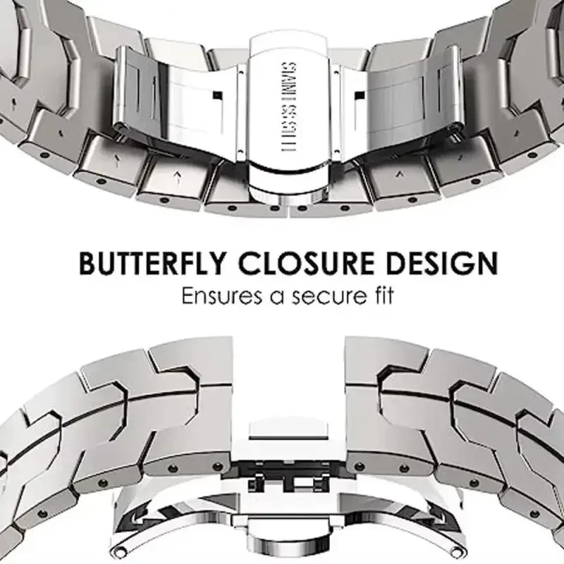 Stainless Steel Metal Wrist Strap - 22mm Premium Band