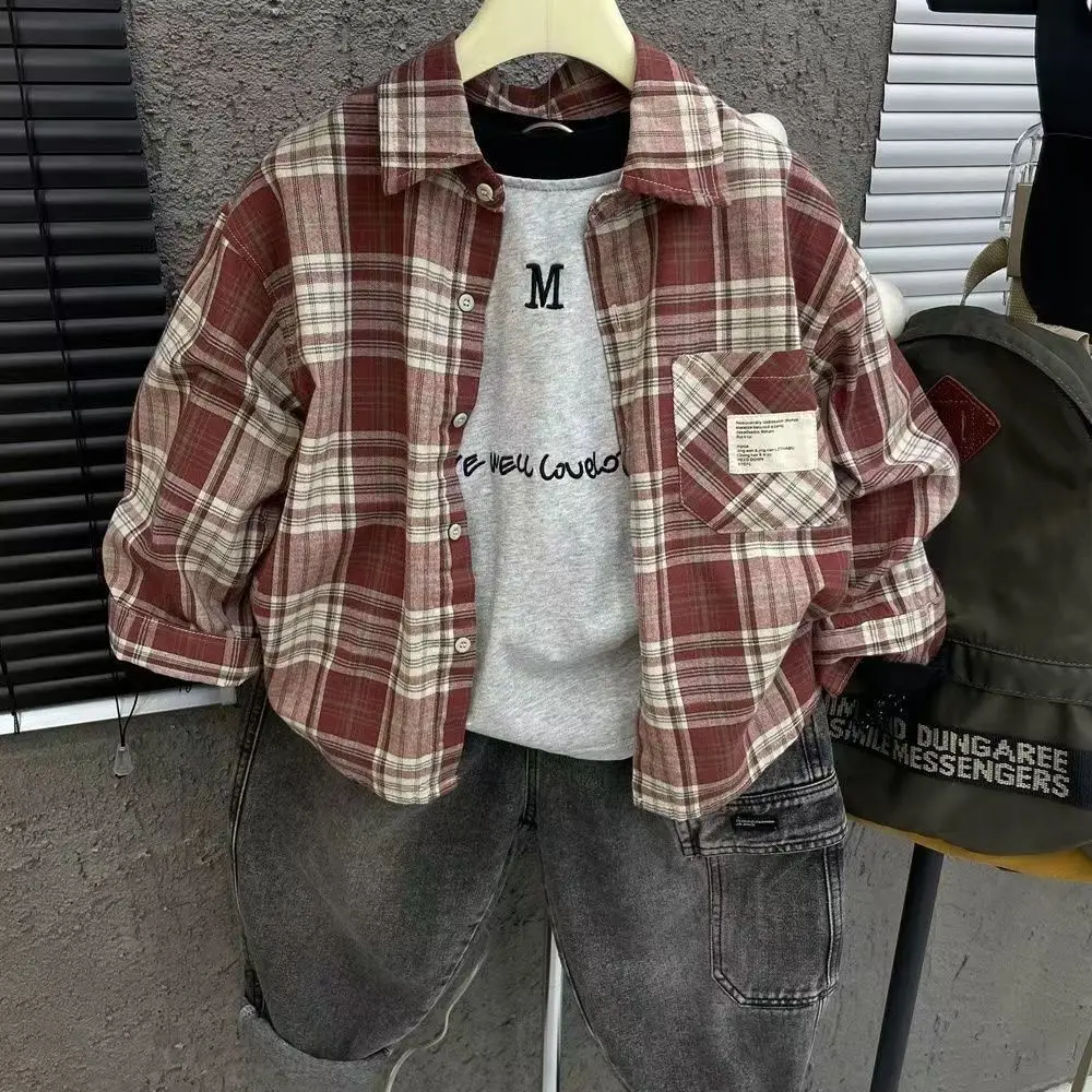 Spring Autumn Kids Baby Boys Cotton Clothes Shirt Toddler Girls Tee Clothing Children Wears Infant Blouse 1 2 3 4 5 6Years
