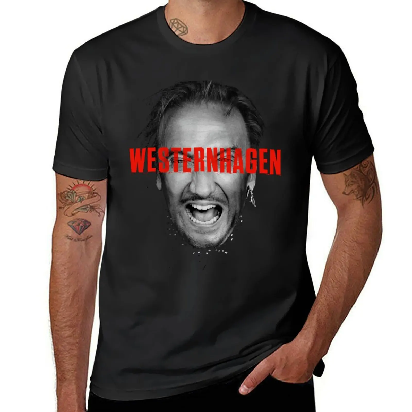 Camiseta de Marius para hombre, prenda de vestir, de talla grande, Westernhagen, funnys