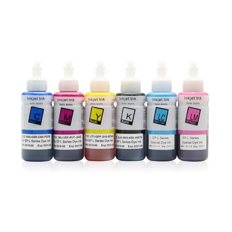 Tinta de recarga compatível para EPSON EcoTank, T664, T672, T673, T674, L800, L805, L810, L850, L1800, L351, L350, L551, 664, 672, 673, 674, conjunto 1-2