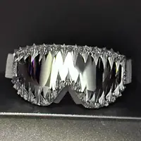 1 Piece of Oversized Punk Venom Dropper Fluid Protection Windproof Ski Goggles with Adjustable Elastic Band Effect Random 1
