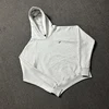 6PM Drill Plus Velvet Pullover Hooded Sweatshirt Embroidered Letters Hip-hop Men's Trendy Long Sweatpants Sports Suit Jacket 1