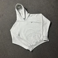 6PM Drill Plus Velvet Pullover Hooded Sweatshirt Embroidered Letters Hip-hop Men's Trendy Long Sweatpants Sports Suit Jacket 1