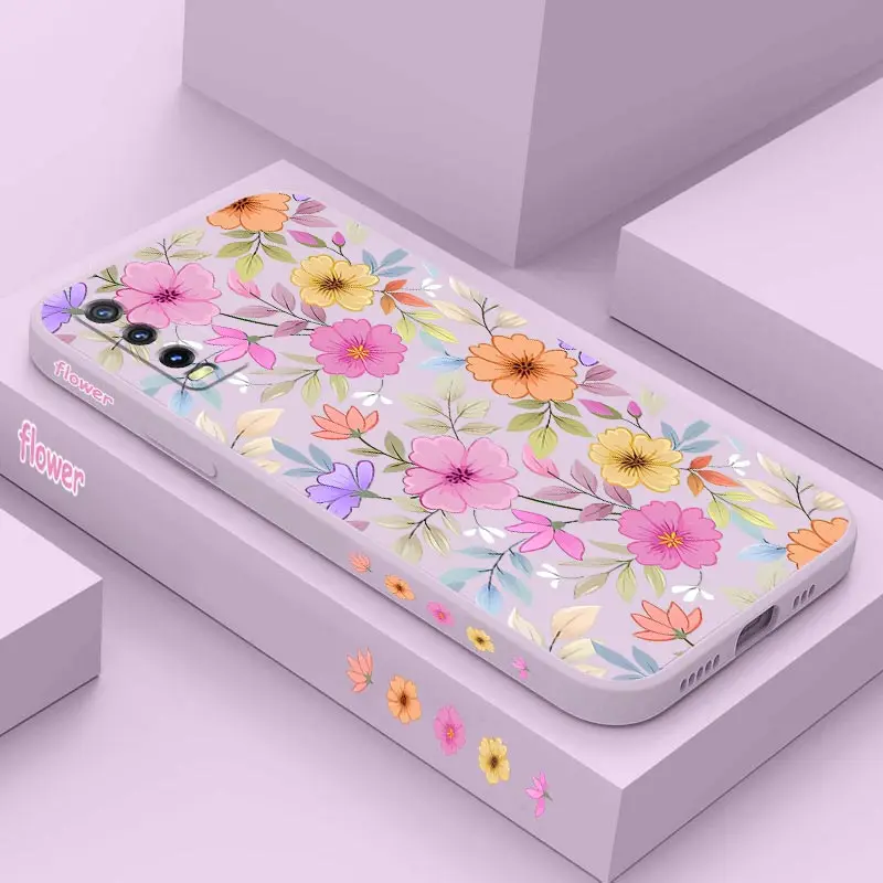 Colorful Flower Silicone Phone Case Cover