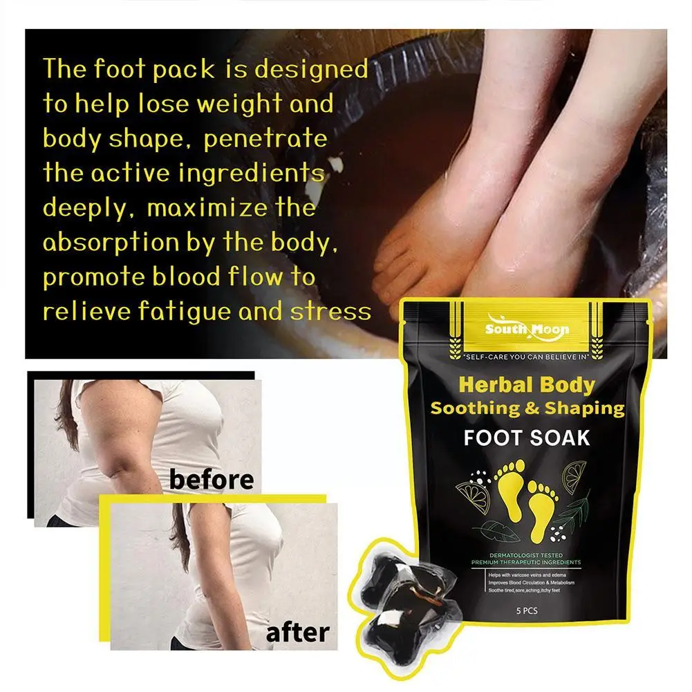 Fat Burning Foot Bath Salt Soak Fast Slimming Ginger Relax Health Salt Stress Weight 5pcs Body Detox Care Soak Foot Health
