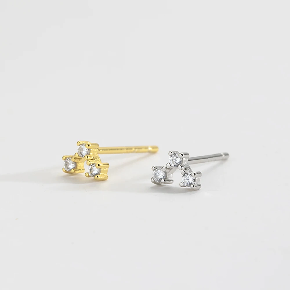 DPLAOPA 925 Sterling Silber 12 Stile Winzige klassische klare Ohrstecker Piercing Frauen Luxus Edlen Schmuck Clips 2022 Winter – Detail 11