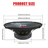 1PC 6*9 Inch High-Fidelity Mid-Range Car Speaker 1200W Surround Sound Systems Music Players Audio Music Stereo Subwoofer Speaker - Image 2