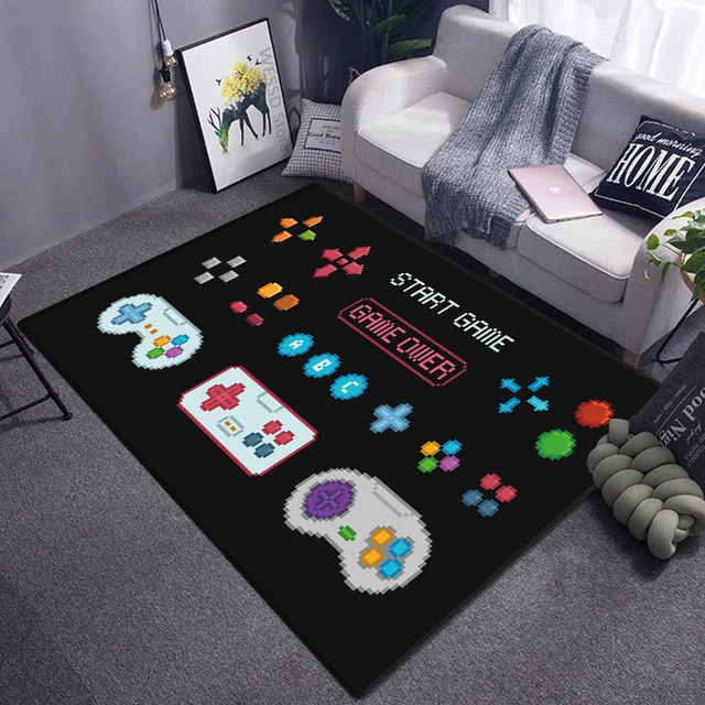 Gamer Floor Rugs for Living Room Children Bedroom Decoration Black Gaming  Sofa Table Large Area Rugs Video Game Player Carpet - AliExpress