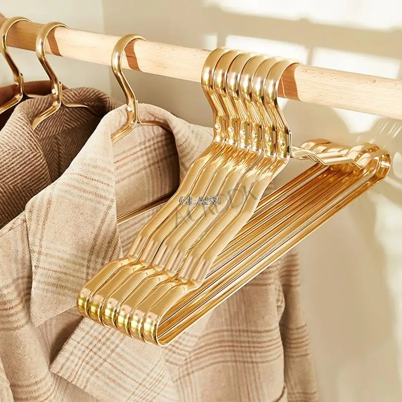 

Clothes Hanger 10pcs Aluminium Alloy Coat Hangers Anti-slip Drying Rack Wardrobe Space Saver Clothing Storage Rack Clothes Horse