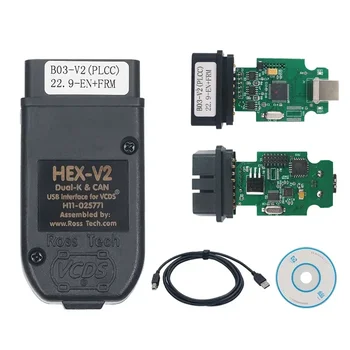 Nuovissimo 2025 V25.3 VCDS Versione Inglese VAGCOM HEX V2 Aggiornamento V24.7 ATMEGA162 per Strumenti Diagnostici Auto VW/AUDI/Skoda/Seat
