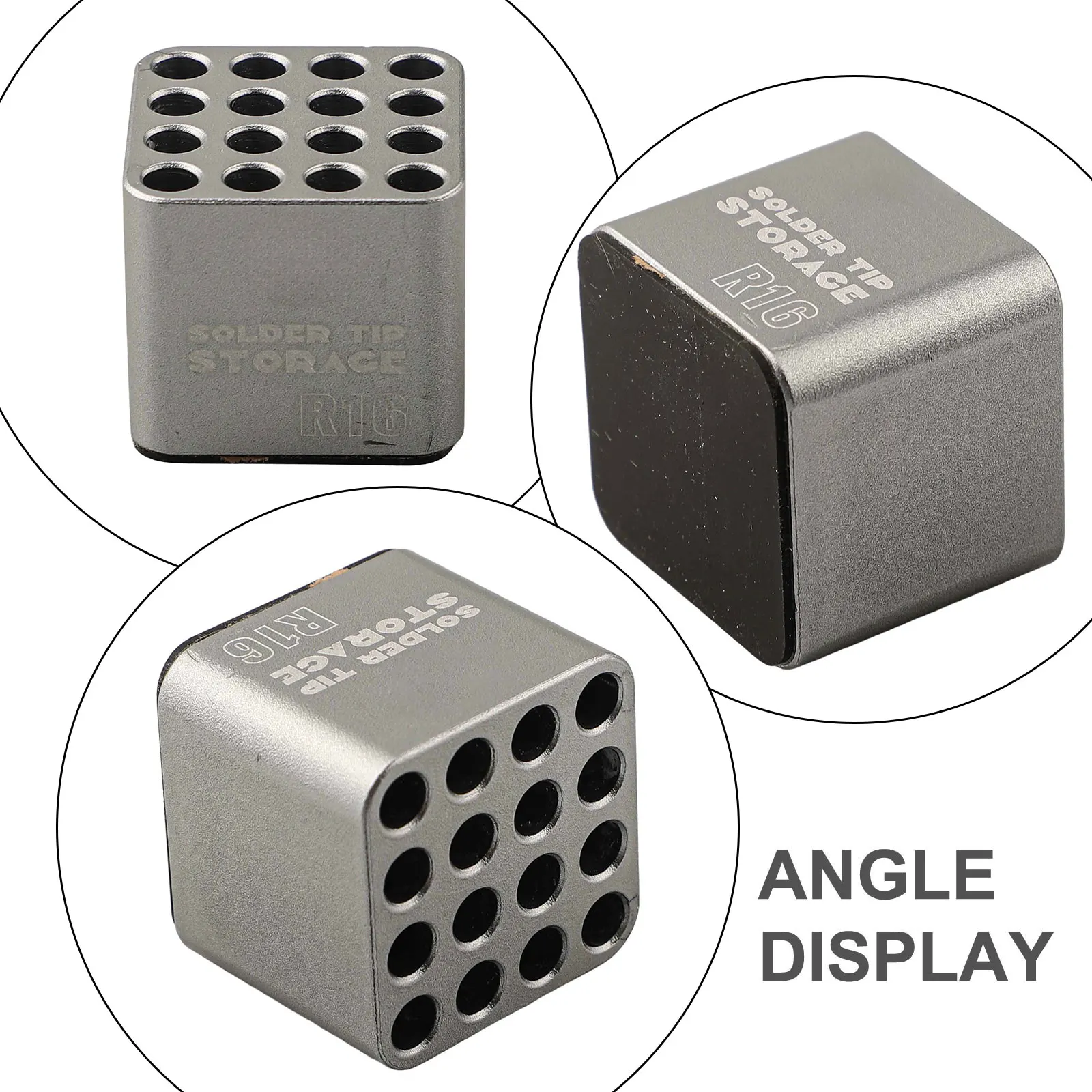 1pcs 16-Hole Multi-grid Classification  Soldering-Iron Tips Storage Box Heating Core Tools Packaging 3