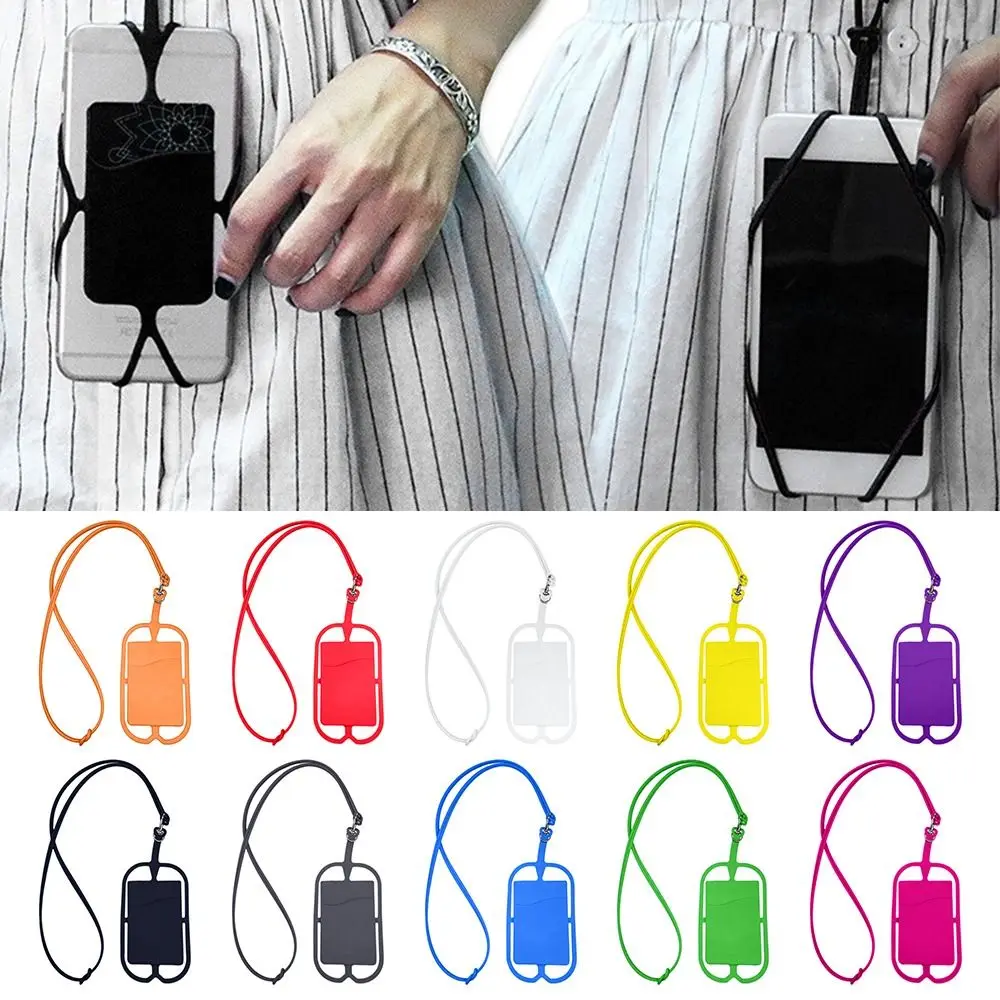 Universal Silicone Phone Lanyard Necklace with Holder and Strap