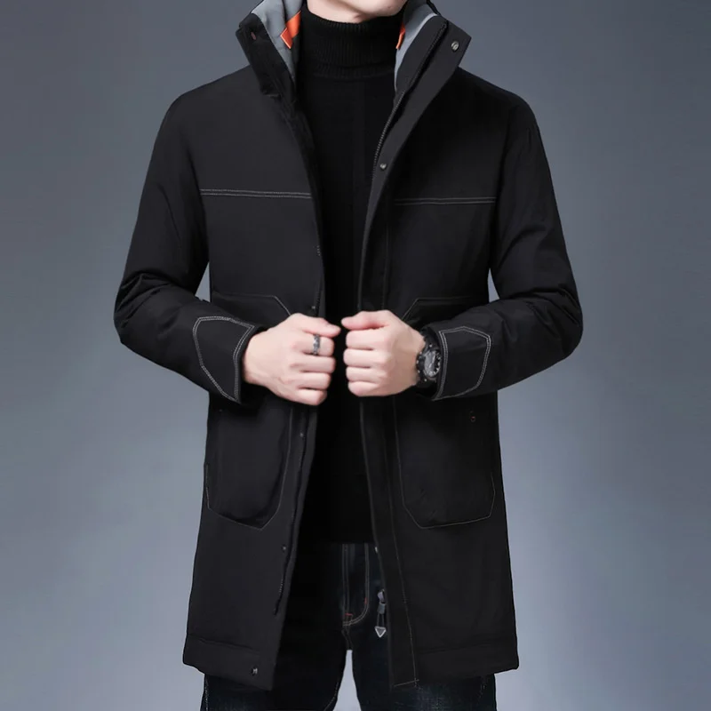 

Men's Top Grade Winter Casual Fashion Down Jacket 2024 New Arrivals Men Long Parka Heavy Thick Warm Windbreaker Coats