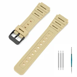 Enhanced Resin Watchband Strap with Tool Accessory - Durable and Waterproof Bracelet - 18mm (Beige - B clasp)