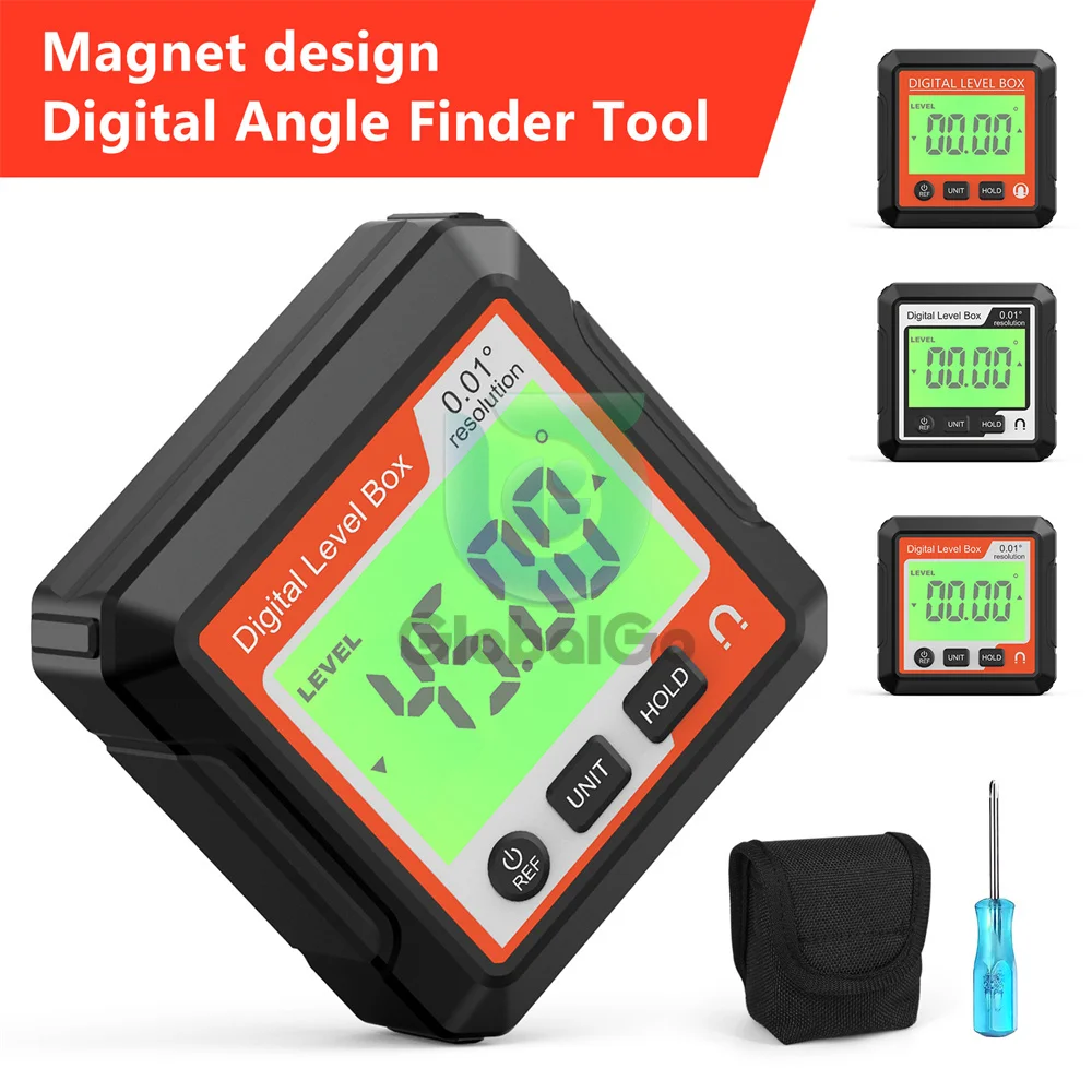 

90 Degree Digital Level Box Protractor Angle Finder Magnetic Base Precision Inclinometer Electron Goniometers Measuring Tools