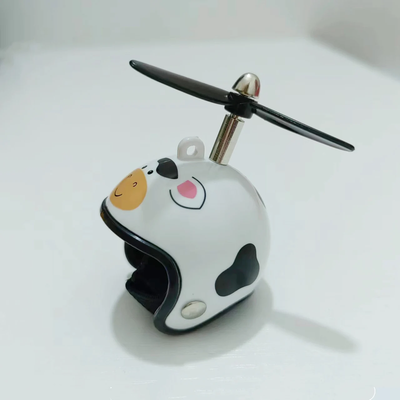 자동차 자전거 핸들 바 장식 고무 Squeeky Duckling Duckies에 대한 프로펠러와 노란색 검은 고무 오리 동물 패턴 헬멧