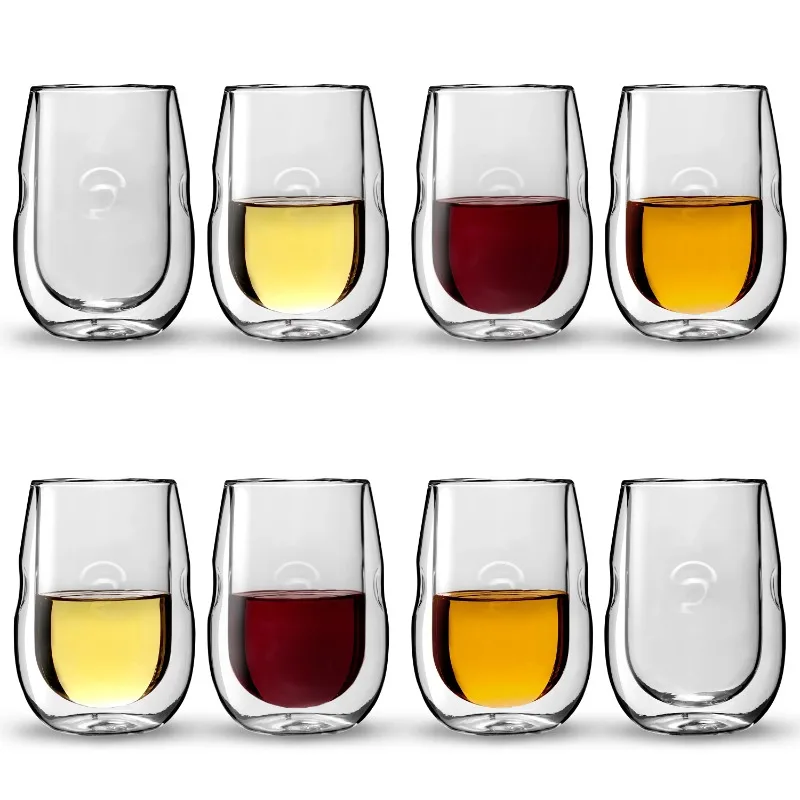 

Double Wall Insulated Wine Glasses for Bars - Set of 4 Wine and Beverage Glasses