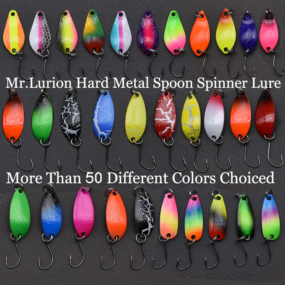 MrLurion 2,5 g 3,5 g 4 g 5 g Metall-Angel-Hartlöffel-Spinner-Köder, Wobbler-Köder, Angelköder für Forellen, Hecht und Bluegill