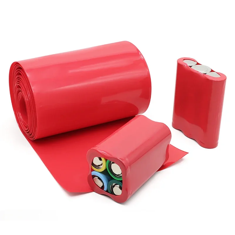 Description Picture 6 of item18650 PVC Heat Shrink Tube Battery Pack Red Width 29.5mm~280mm Insulated Protection Film Wrap lithium Case Cable Sleeve