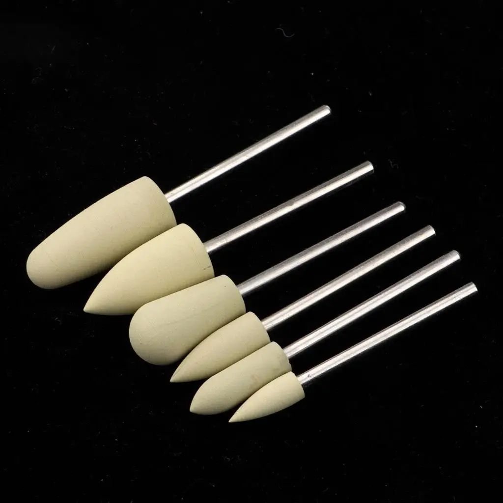 실리콘 전기 연마 헤드, 굳은살 제거 비트, 6x3/32 인치 비트