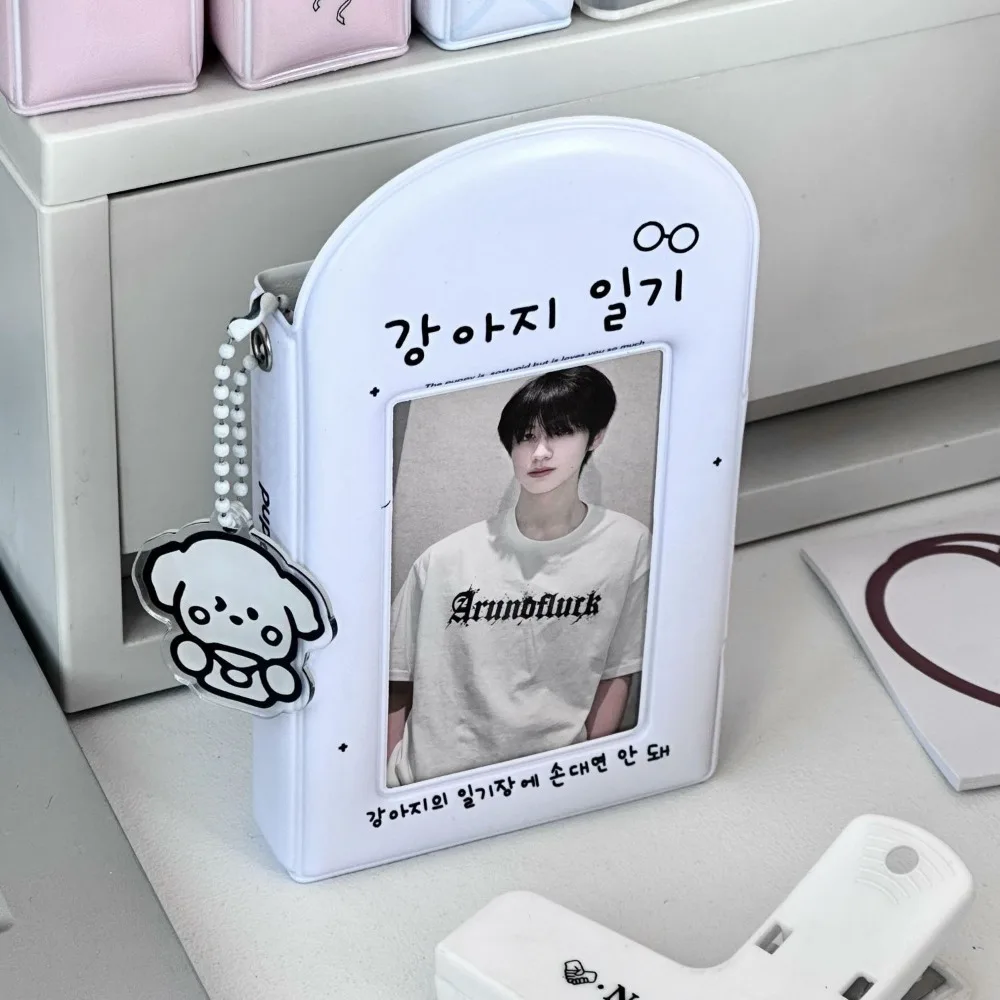 새 카드 앨범 귀여운 새끼 고양이 강아지 카드 앨범 사랑 활 PVC 아이돌 카드 수집 도서 3 인치 미니 16 내부 페이지 포토 카드 바인더
