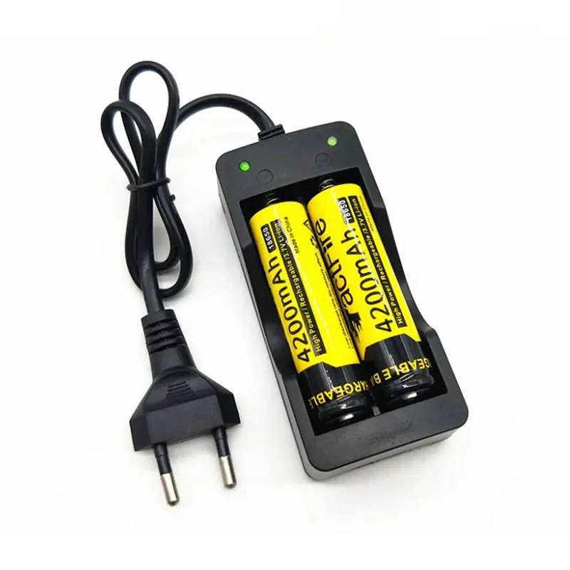 Smart 18650 Li ion Battery Charger with EU Plug