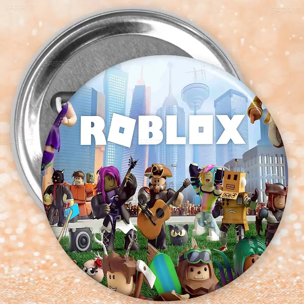 Roblox-Inspired Creative Slogan Button Pins - Trendy Fashion Brooches & Backpack Decorations