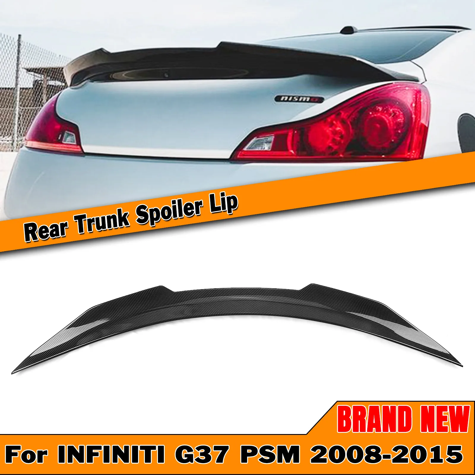 Car Rear Trunk Lid Spoiler Wing Duckbill Splitter Lip Decklid For