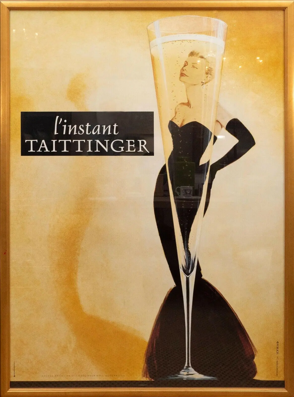 

France French Champagne Taittinger 1988 MOVIE Art Film Print Silk Poster Home Wall Decor 24x36inch