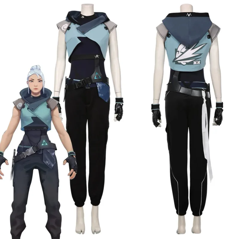

Game Valorant Jett Cosplay Costume Halloween Carnival Costume Jumpsuit Outfits Gift