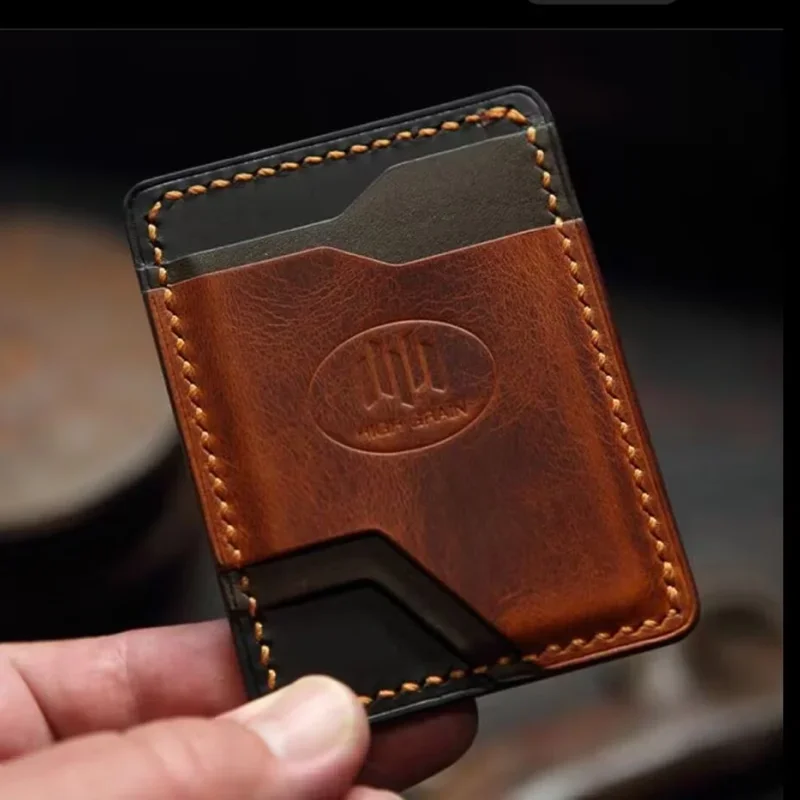 DIY 가죽 공예 다이 컷 마이크로 슬리브 지갑, 간단한 카드홀더 카드 케이스나이프, 금형 절단 다이 핸드 펀치 도구, 104x76mm