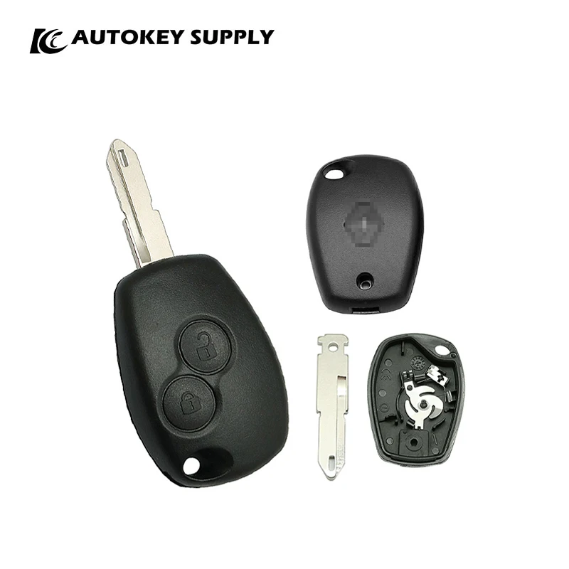 For Renault 2 Buttons Remote Key Shell With Blade (Ne73)  AKRNS208 remtekey 2pcs remote key shell case 2 button ne73 blade 2002 2003 2004 2005 2006 2007 2008 2009 2010 for renault master traffic