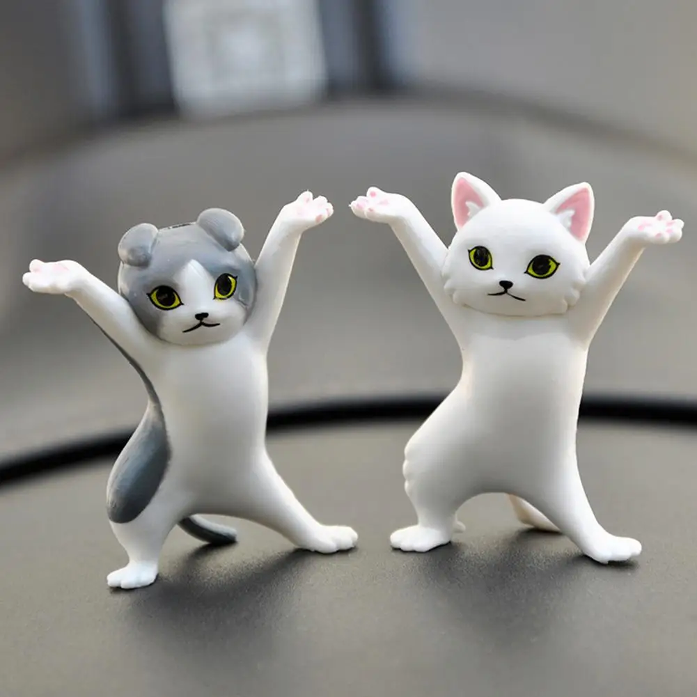 Funny Cat Pen Holder Toy Hold Everything Cat Earphone Bracket Home Decoration Cute DIY PVC Cartoon Pen Holder Car Ornament pen holder