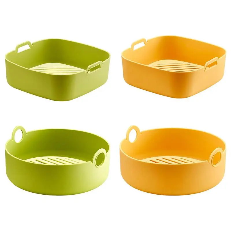 

Силиконовые вкладыши для фритюрницы, не прилипают, эргономичный термостойкий Силиконовый поднос для духовки, многоразовый аэрофритюрница, вкладыш для пергамента