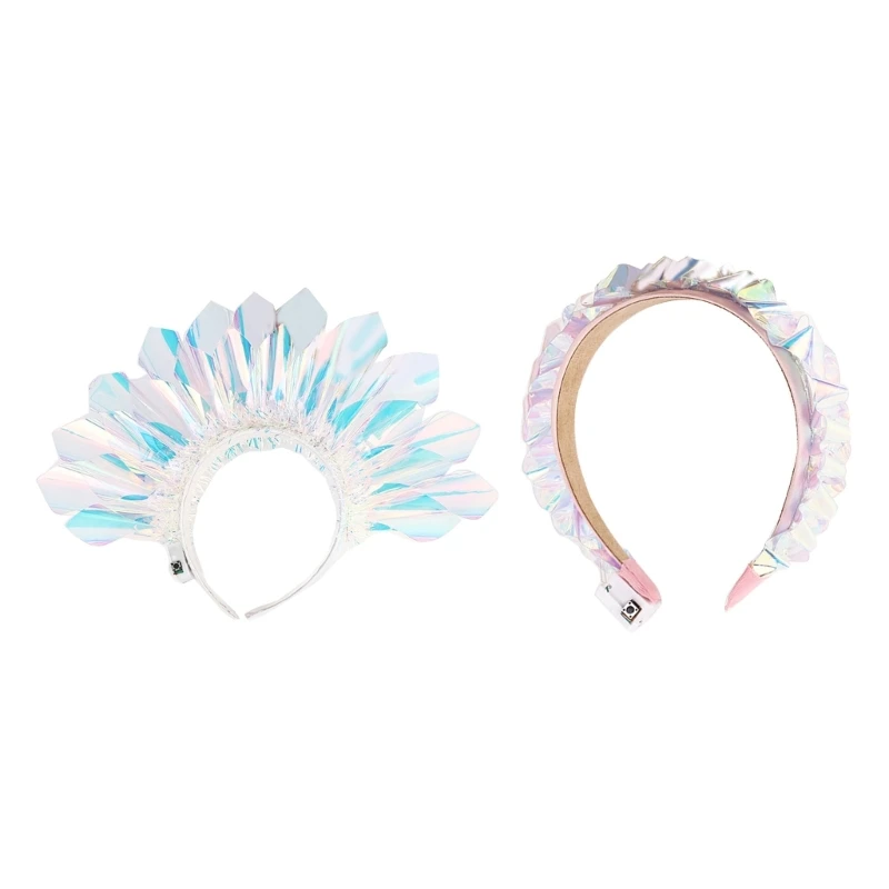 

Delicate Luminous Colorful Film Hairband Christmas Glowing Colorful Film Headband for Woman Girls Performances Drop shipping