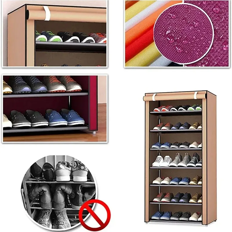 Dustproof Shoe Storage Rack 8/6 Layers For Home Hallway