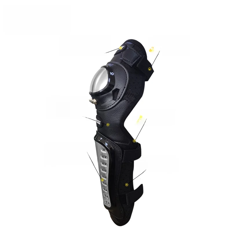Stainless steel four season knee and elbow guards, motorcycle riding gear, racing leg guards, outdoor sports_voghion.com