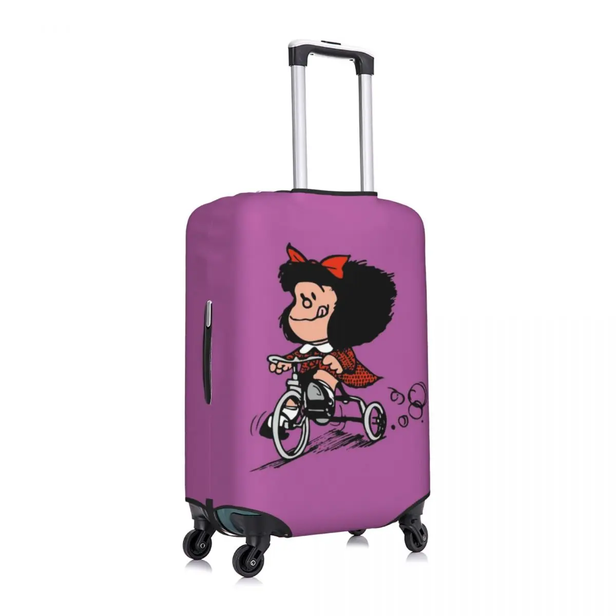 Funny Mafalda Suitcase Cover Cartoon Business Cruise Trip Protector Holiday Strectch Luggage Accesories 3