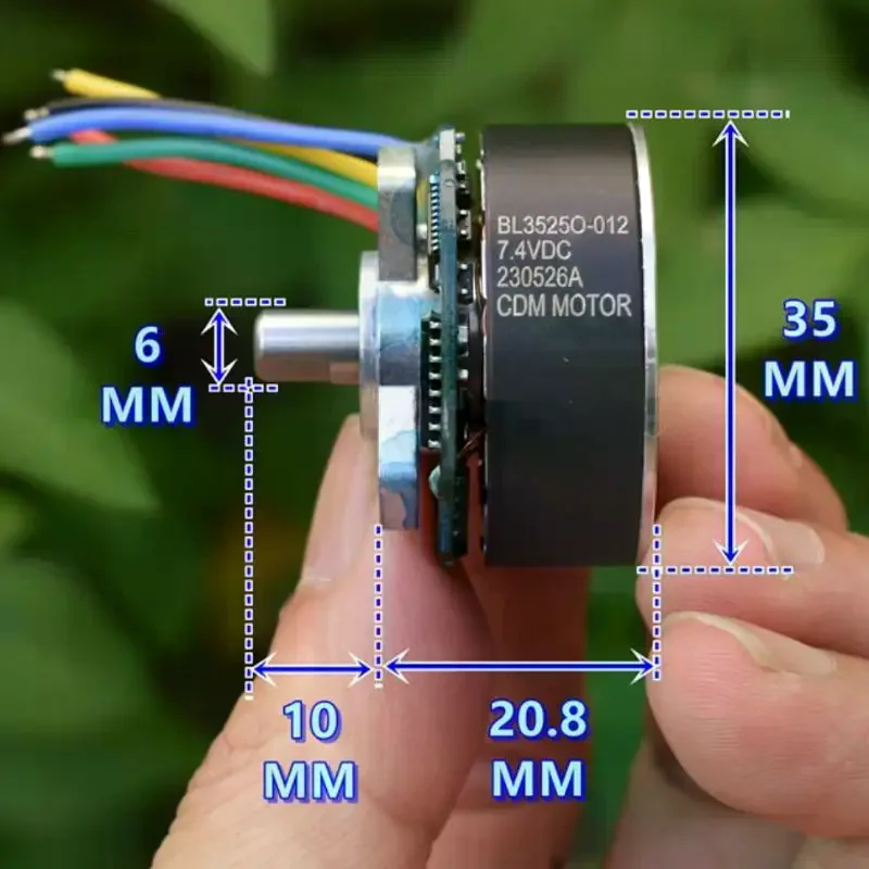 Moteur sans balais 35mm 7.4V pour pistolet massage RC