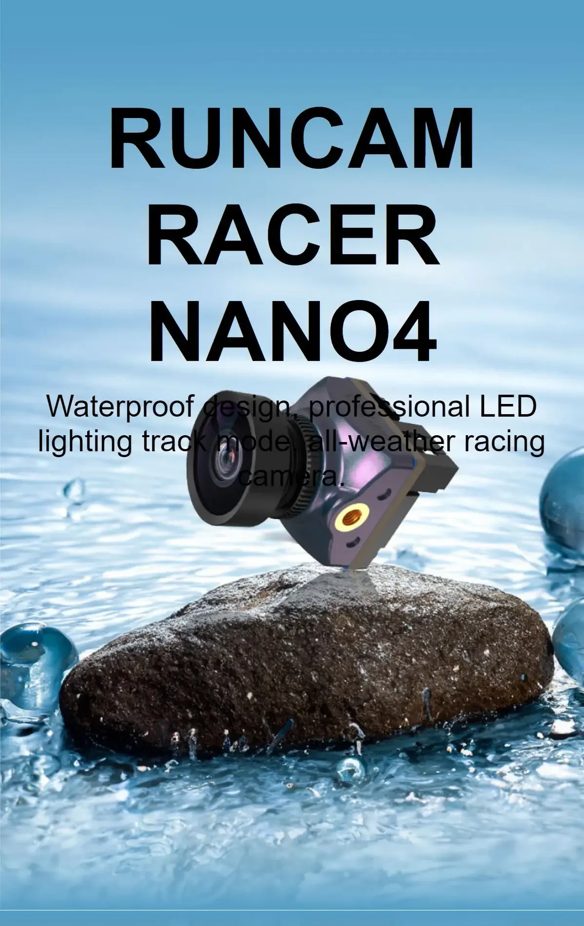 RunCam Racer Nano 4 FPV Camera, Ultra Compact and Lightweight Design, Wide Volta