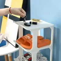 Shoes Organizer Shoe Racks Wall Corner Stackable Space-saving Narrow Shoes Storage Rack Storage Cabinet Shoe Shelves Furniture 2