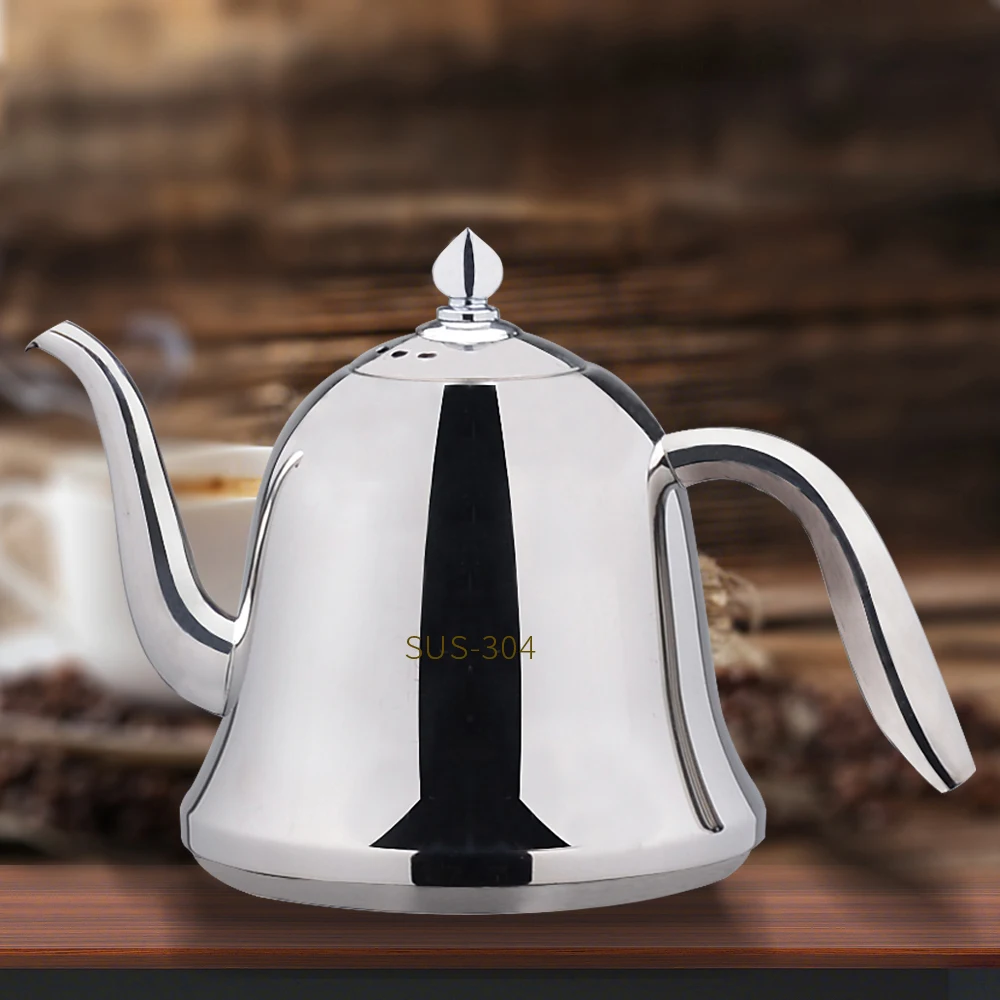 

New Style 304 Stainless Steel Teapot With 304 Stainless Steel Infuser Strainer Heat Coffee Tea Pot Tool Kettle Set for Home