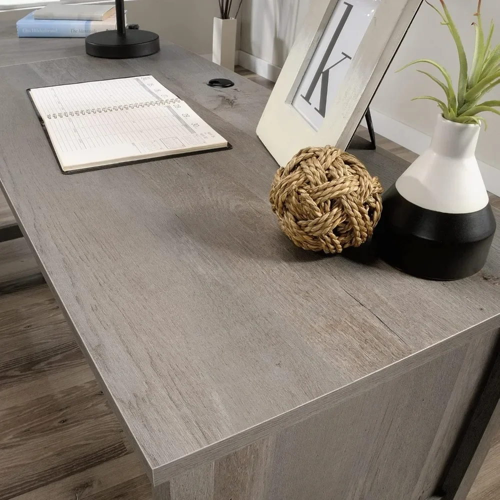 NEW-Cottage Road L Shaped Desk Computer Desk with Drawers, Home Office Desk with Optional File Cabinet Storage, Cable Management