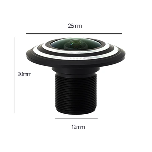Witrue 감시 보안 카메라용 카메라 렌즈, CCTV 5MP 1.8MM M12 마운트, 1/2.7 인치 F2.0 180 도 어안, 신제품 5