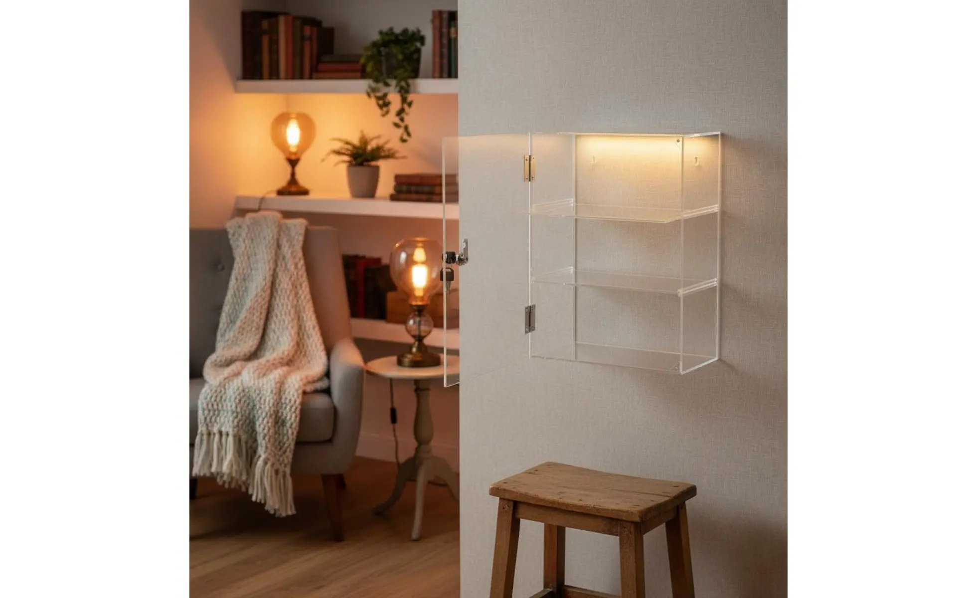 Locking Acrylic Display Case Lockable Clear Display Case 3 Tier Clear Storage Cabinet Removable Shelves for Display Locking Acrylic Display Case Lockable Clear Display Case 3 Tier Clear Storage Cabinet Removable Shelves for Display