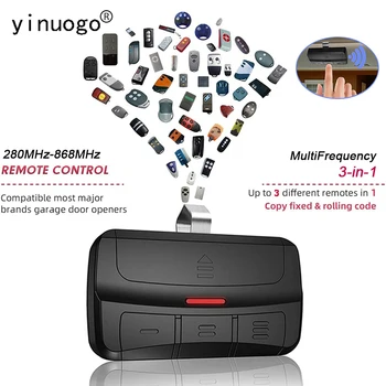 3 IN 1 차고 문 원격 제어 다중 주파수 코드 그래버 복사기 280-868MHz 게이트 원격 제어 차고 문 오프너 키
