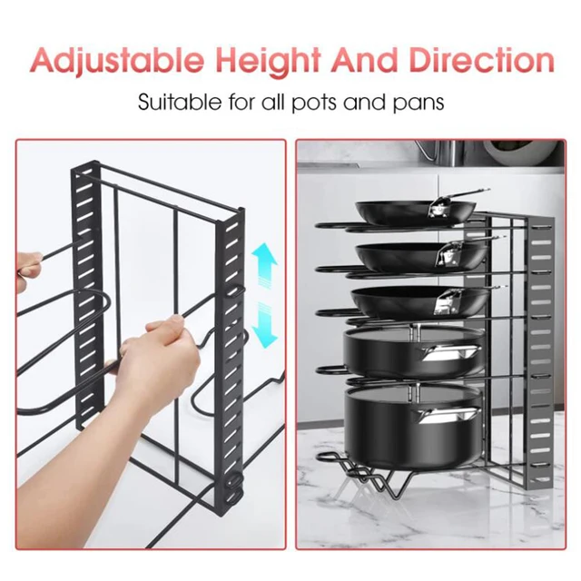 1pc Porte-casseroles Organisateurs, 8 Niveaux Organisateur De Casseroles Et Poêles  Pour L'organisation Et Le