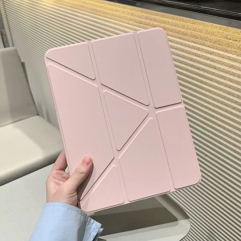 Elegant Pink Tablet Protective Case - Solid Color Shell Design